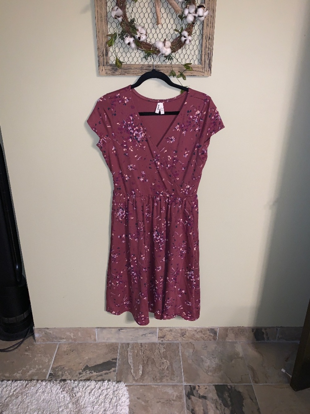 Pact Organic Fit & Flare Crossover Dress